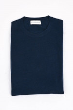 Strickpullover aus Merinowolle in Navy