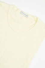 Kurzarmshirt aus Leinen in Eggshell