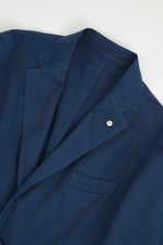 Anzug aus Baumwoll-Leinen-Mix in Navy