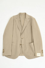 Sakko aus Baumwoll-Seiden-Mix in Beige