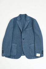 Sakko aus Leinen in Denimblue