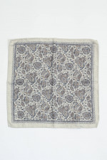 Einstecktuch aus Seide in Beige gemustert