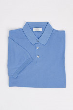 Poloshirt aus Baumwolle in Hellblau