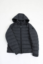 Steppjacke aus Woll-Mix in Grau gemustert