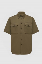 Hemd/Overshirt aus Baumwolle in Oliv