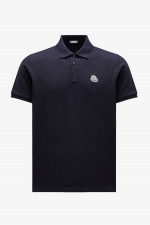 Klassisches Poloshirt mit Logo-Pach in Navy