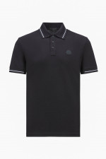 Poloshirt mit Details in Schwarz
