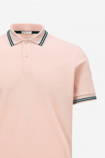  Poloshirt mit Streifen-Details in Rosa