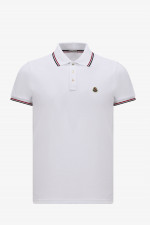  Poloshirt mit Streifen-Details in Weiß
