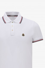  Poloshirt mit Streifen-Details in Weiß