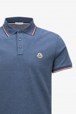 Poloshirt mit Streifen-Details in Marine
