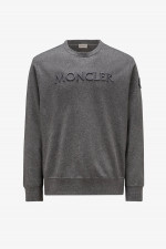 Sweater mit gesticktem Schriftzug in Grau