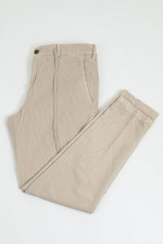 Cordhose mit Tunnelzug in Beige