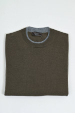 Strickpullover aus Woll-Cash-Mix in Autumn Green