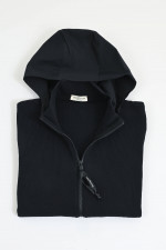 Strickjacke aus Baumwoll-Mix in Schwarz