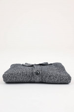 College Strickjacke in Dunkelblau/Grau