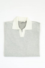Poloshirt aus Baumwolle in Natur