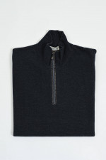 Troyer aus Baumwoll-Woll-Mix in Navy