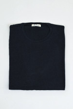 T-Shirt aus Leinen-Mix in Marine