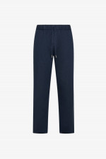 Hose aus Leinen-Baumwoll-Mix in Navy