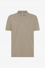 Vintage Polo aus Baumwolle in Stone