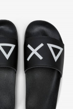 Beach Slipper in Schwarz/Weiß