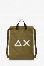 Rucksack mit XXL-Logo-Detail in Khaki