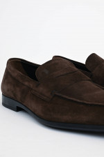 Loafer aus Veloursleder in Braun