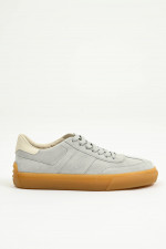 Sneaker aus Veloursleder in Blaugrau