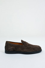 Mocassin aus Velourleder in Braun