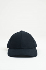 Basecap aus Leinen in Navy meliert