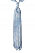 Gemusterte Krawatte in Eisblau