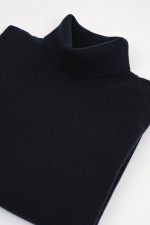 Cashmere Rollkragenpullover in Navy