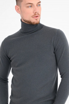 Cashmere Rollkragenpullover in Olivgrau