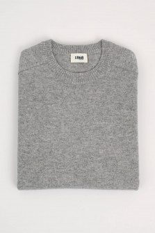 Cashmere Strickpullover in Grau meliert