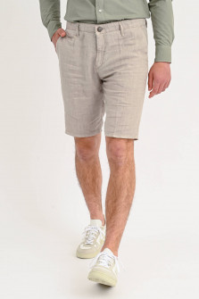 Leinenshorts in Beige