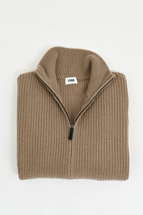 Strickweste aus Woll-Cashmere-Mix in Beige