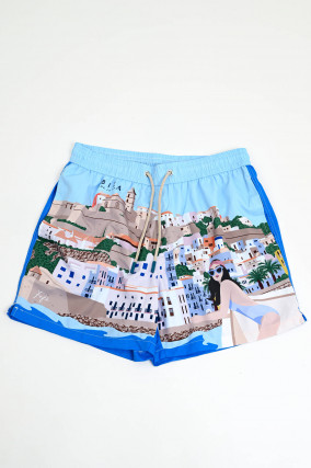 Badehose COSTA SMERALDA in Blau/Multi