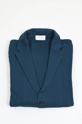 Strick-Sakko aus Cash-Mix in Marineblau