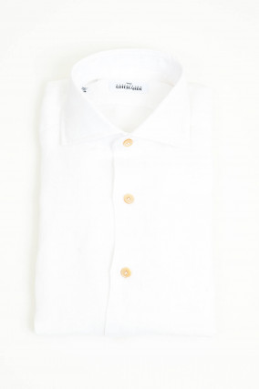 Hemd aus reinem Leinen in Weiß