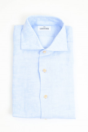Hemd aus Leinen in Hellblau