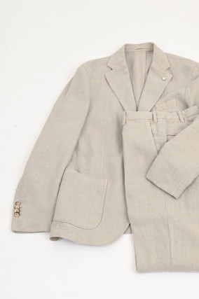 Anzug aus Leinen in Natur