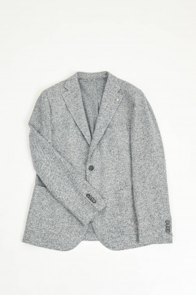 Sakko aus Woll-Cashmere-Mix in Grau gemustert