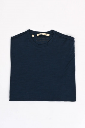 Shirt aus reiner Wolle in Navy