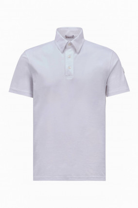 Poloshirt aus Baumwolle in Weiß