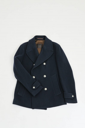 Canban-Jacke aus Woll-Mix in Navy