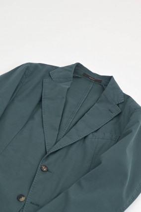 Sakko aus Baumwolle in Tannengrün