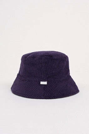 Bucket Hat aus Cord in Violett