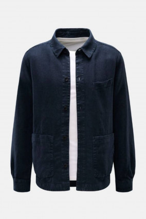 Jacke aus Leinen in Navy