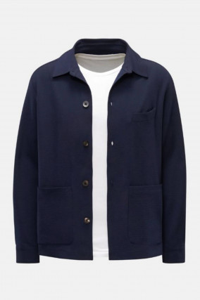 Seersucker-Jacke in Navy